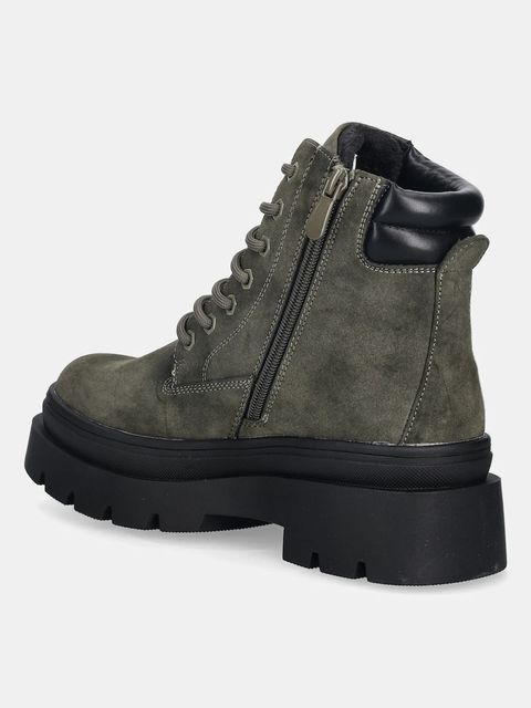 U.S. Polo Assn. botki SHONA001 damskie kolor zielony na płaskim obcasie SHONA001W/EHY1