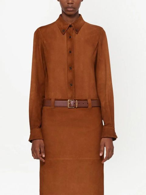 Miu Miu logo buckle belt - Brown