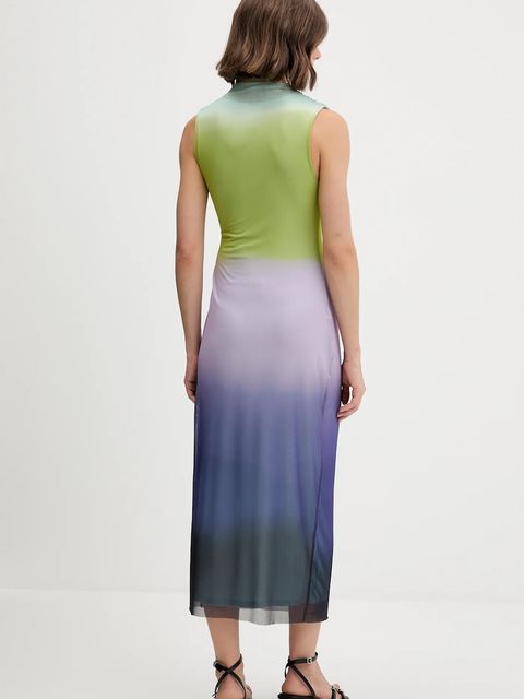 Desigual sukienka LOLA kolor fioletowy maxi dopasowana 25WWVK18