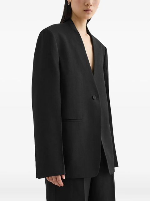 Jil Sander no-lapel blazer - Black