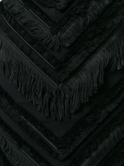 Balmain fringed mini skirt - Black