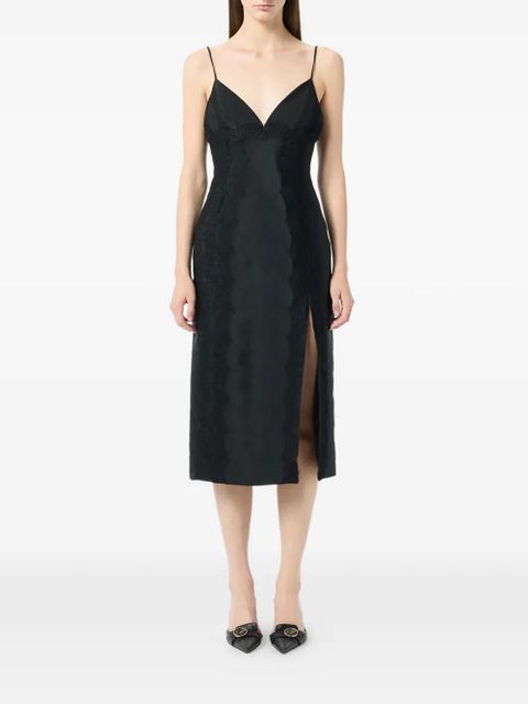 Blumarine lace-detail slit midi dress - Black - zdjęcie produktu nr 2