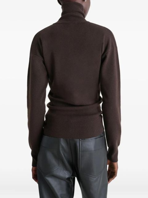 LEMAIRE high-neck cardigan - Brown