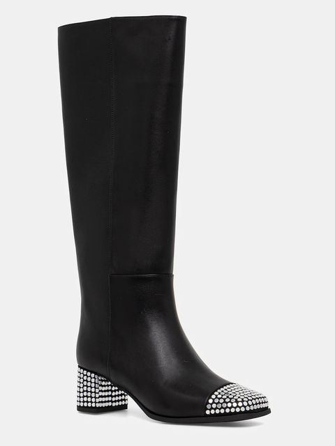 MICHAEL Michael Kors kozaki skórzane Matilda damskie kolor czarny na słupku 40F5MTMB7L.001 - zdjęcie produktu nr 1