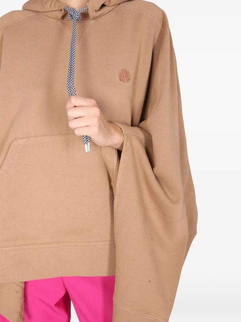 AMBUSH embroidered-logo hooded poncho - Neutrals