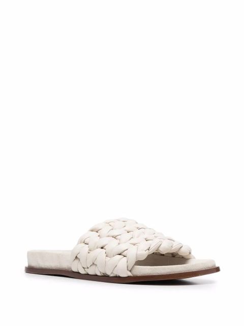 Chloé woven flat slides - Grey
