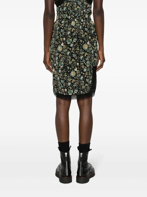 Zadig&Voltaire Bali floral-print midi skirt - Black