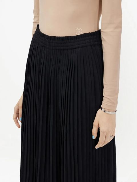 MM6 Maison Margiela pleated knee-length shorts - Black