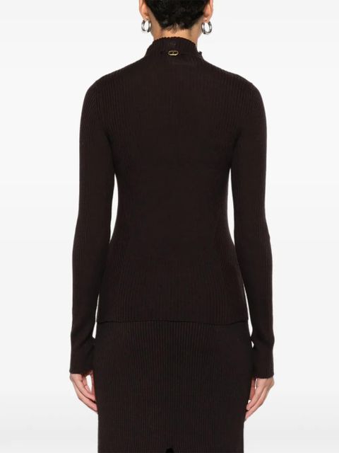 TWINSET ribbed-knit jumper - Brown