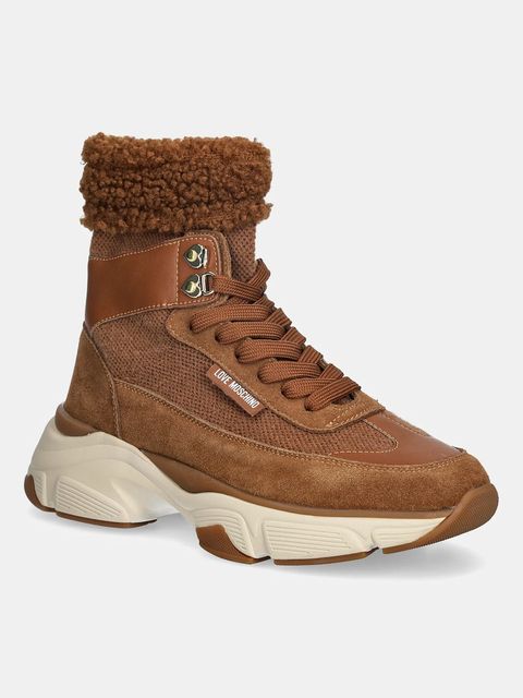 Love Moschino sneakersy damskie kolor brązowy JA15366G0NIY721A - zdjęcie produktu nr 1