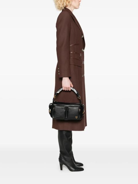 PINKO braided-handle pocket tote bag - Black - zdjęcie produktu nr 2