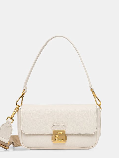 Coccinelle torebka skórzana C-ME LOCK kolor beżowy E1 U4K 12 02 01 - zdjęcie produktu nr 1