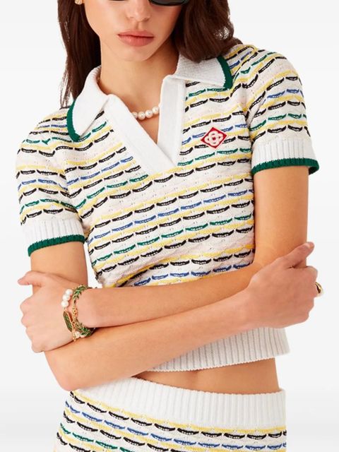 Casablanca striped top - White