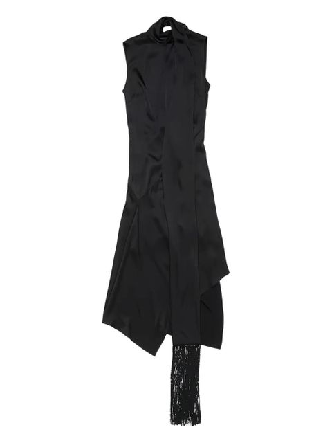Acne Studios asymmetric fringed dress - Black - zdjęcie produktu nr 1