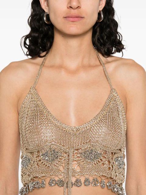 Rabanne open-knit top - Gold