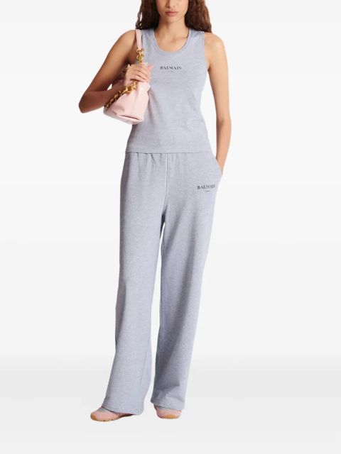 Balmain logo-print cotton top - Grey - zdjęcie produktu nr 2