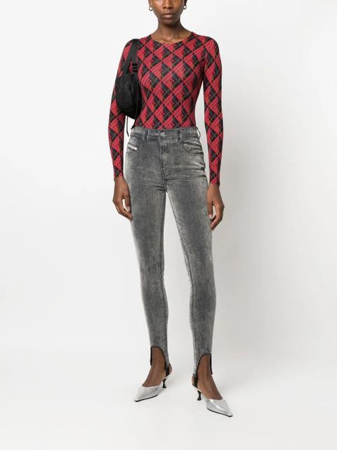 Diesel Slandy stirrup skinny jeans - Grey