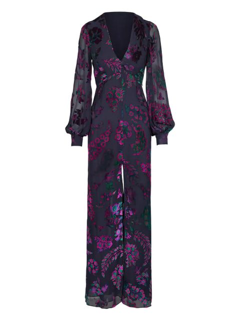 ETRO floral-velvet maxi dress - Blue - zdjęcie produktu nr 1