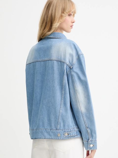 IRO kurtka jeansowa kolor niebieski przejściowa WP07ULISEA