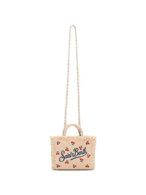 MC2 Saint Barth cherry embroidered tote bag - Neutrals
