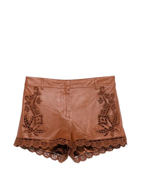 FARM Rio Richilieu leather shorts - Brown - zdjęcie produktu nr 1