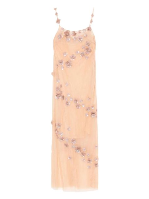 Blumarine sequin-embellished tulle maxi dress - Pink - zdjęcie produktu nr 1
