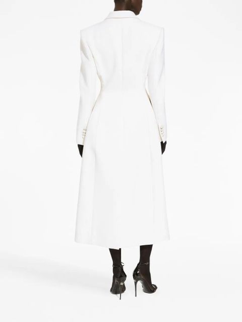 Dolce & Gabbana double-breasted long coat - White
