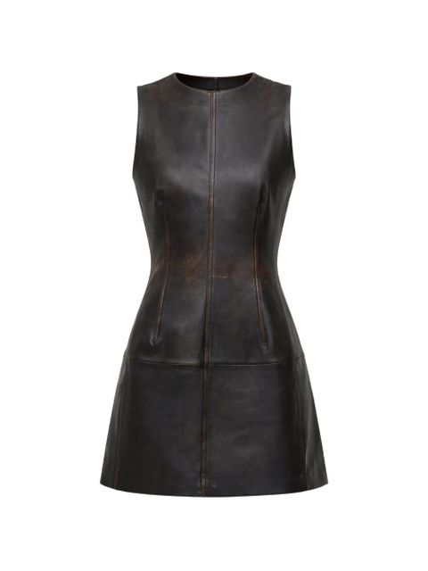 STAUD binx leather dress - Brown - zdjęcie produktu nr 1