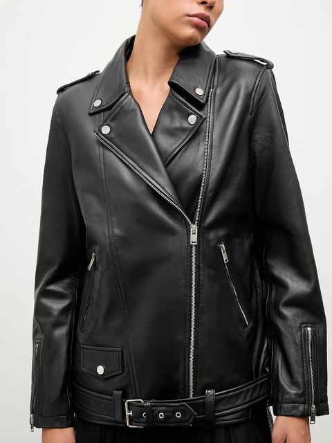 Answear.LAB ramoneska skórzana kolor czarny przejściowa