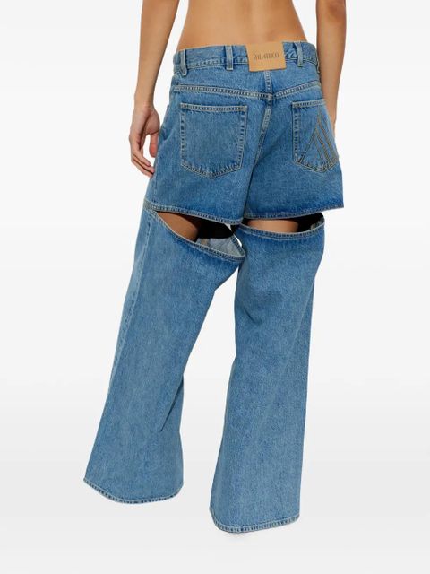 The Attico cutout jeans - Blue