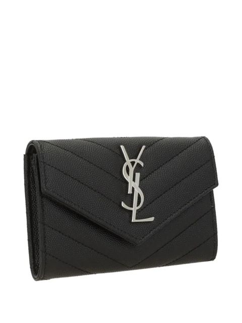 Saint Laurent Cassandre monogram envelope wallet - Black