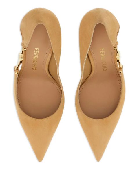 Ferragamo 95 cut-out buckle pumps - Neutrals - zdjęcie produktu nr 2