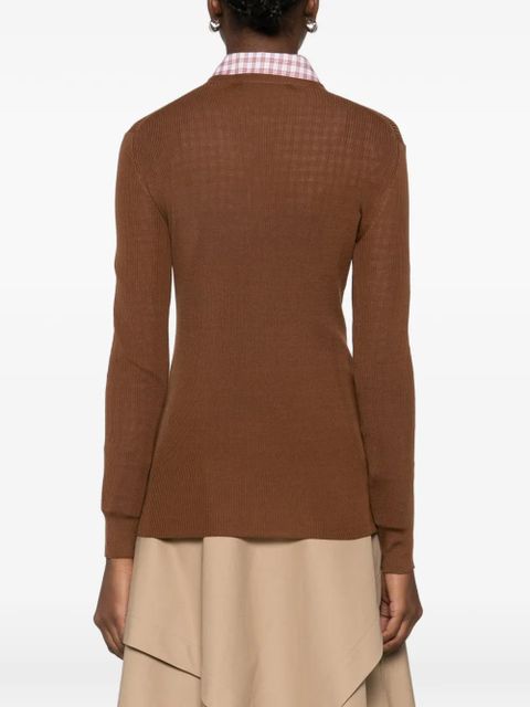 Prada button knitted cardigan - Brown