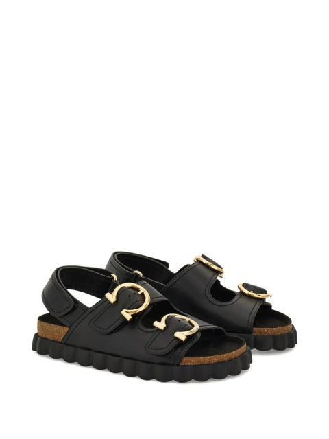 Ferragamo buckled leather sandals - Black