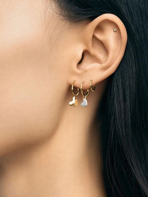 Monica Vinader Heart Drop earrings - Gold - zdjęcie produktu nr 2