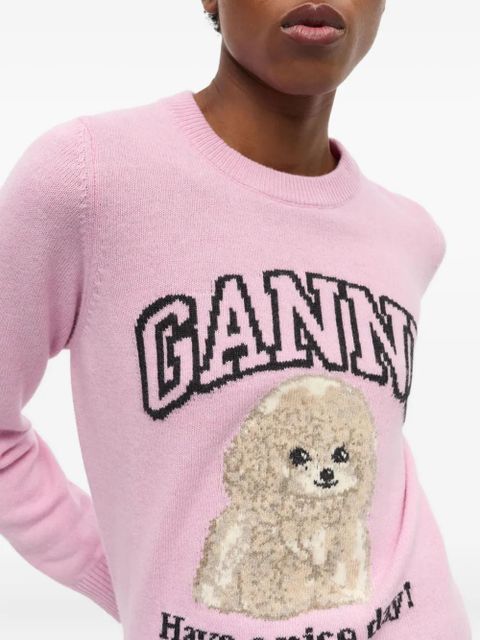 GANNI Dog sweater - Pink