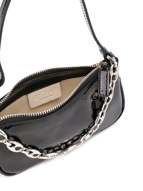 BY FAR chain strap shoulder bag - Black