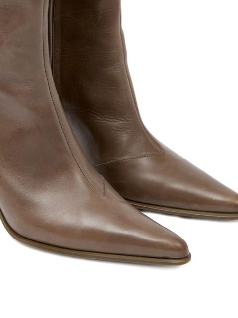 MM6 Maison Margiela pointed-toe knee-high boots - Brown - zdjęcie produktu nr 2