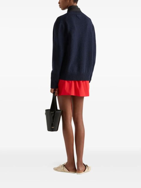 Prada crepe de Chine mini skirt - Red