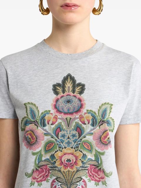 ETRO paisley-print T-shirt - Grey