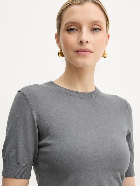 Silvian Heach t-shirt ATLAM damski kolor szary GPA25040MA