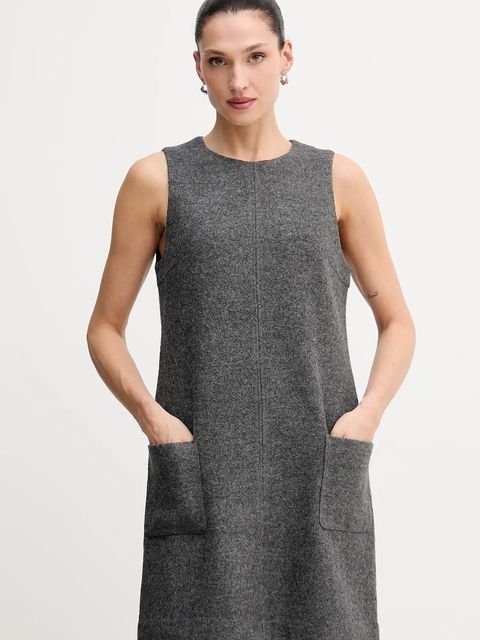Marc O'Polo sukienka z dodatkiem wełny kolor szary mini prosta 510607721393 - zdjęcie produktu nr 1