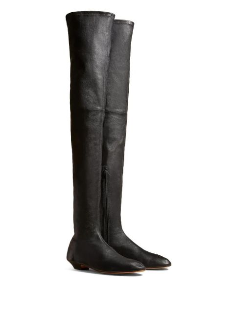 KHAITE Apollo leather boots - Black