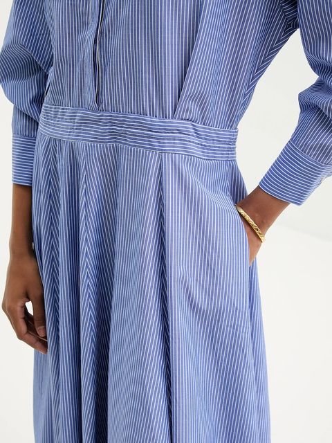 Answear.LAB sukienka kolor niebieski maxi rozkloszowana