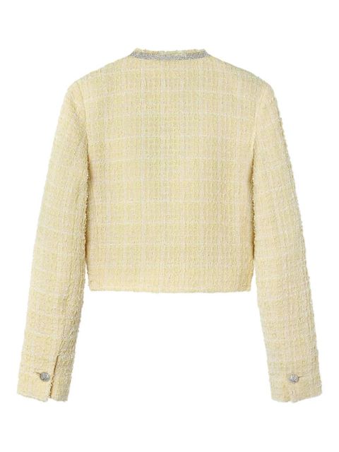 Versace crystal-embellished tweed jacket - Neutrals - zdjęcie produktu nr 2