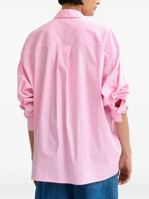 Essentiel Antwerp Jiwi striped bow-detail shirt - Pink