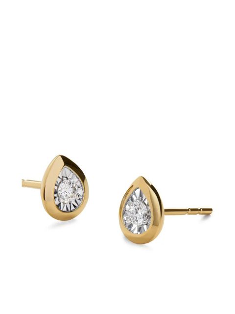 Monica Vinader Pear Diamond stud earrings - Gold