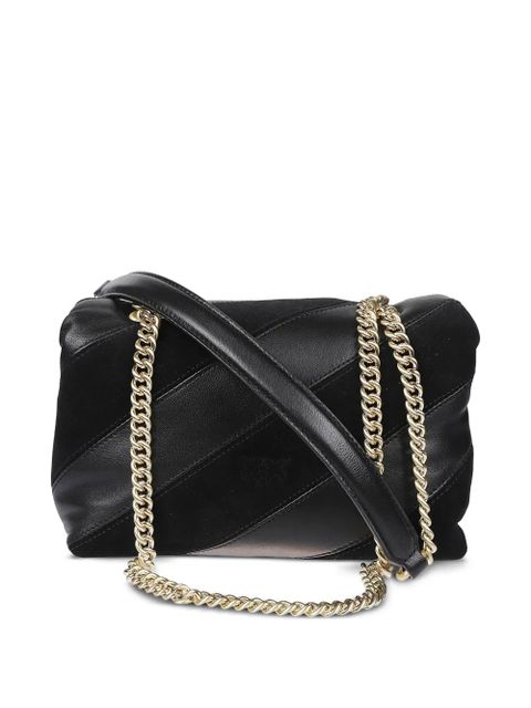 PINKO Galleria Love quilted-leather chain crossbody bag - Black