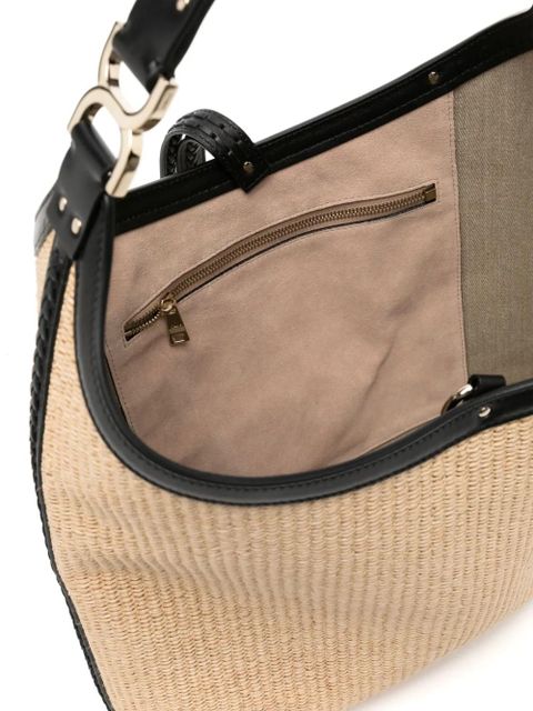 Chloé Marcie raffia tote bag - Brown