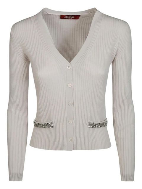 Max Mara crystal-embellished cardigan - Neutrals - zdjęcie produktu nr 1